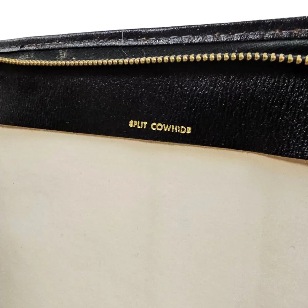 60S - 70S A.M.T. monogrammed black Split Cowhide Portfolio Folder